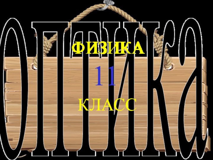 оптикаФИЗИКА КЛАСС11