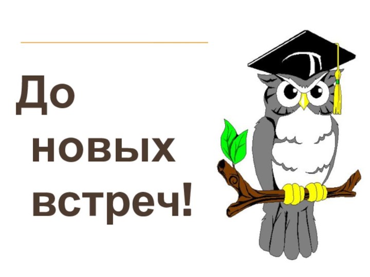 До новых встреч!