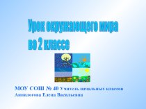 Презентация по окружающему миру В гости к зиме ( 2класс )