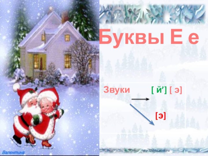 Буквы Е еЗвуки     [ й’] [ э]