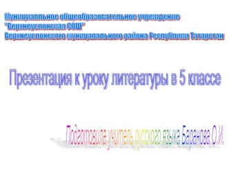 Презентация к уроку литературы 5 класс Сказочный мир Андерсена