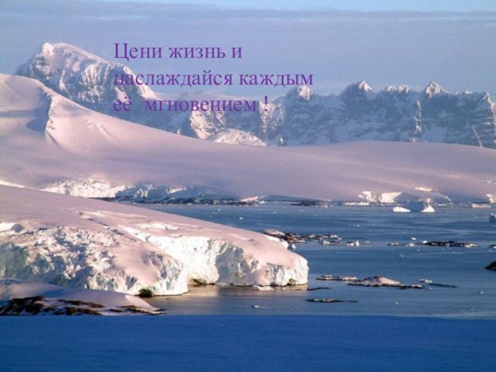 Цени жизнь и наслаждайся каждым её мгновением !