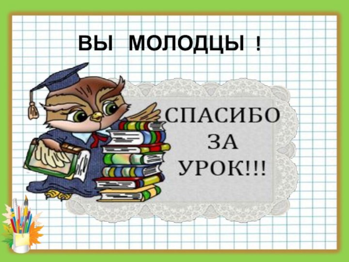 ВЫ  МОЛОДЦЫ !