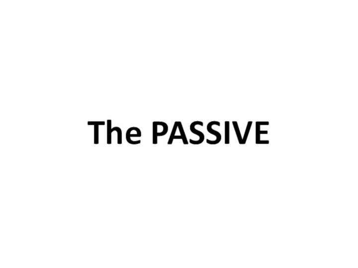The PASSIVE