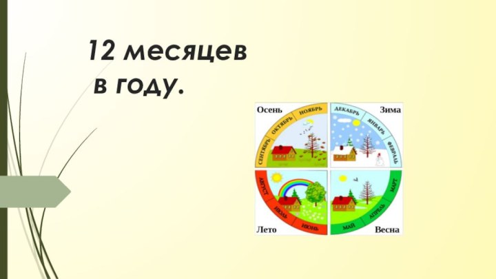 12 месяцев  в году.