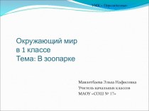 Презентация по окружающему миру 1 класс