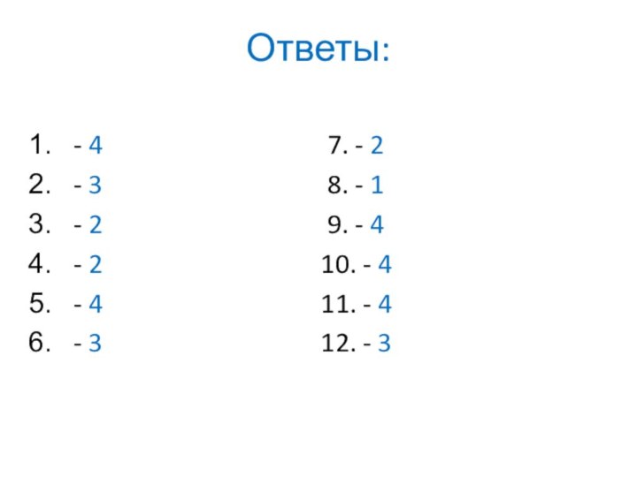 Ответы:- 4