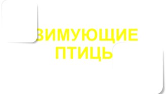 Презентация по ознакомлению с окружающим миром природы на тему зимующие птицы