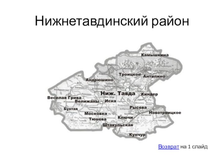 Нижнетавдинский районВозврат на 1 слайд