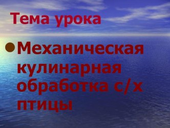 Методическая разработка урока по МДК 01 на тему Технология приготовления мяса (птицы)