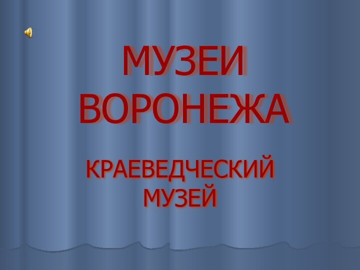 МУЗЕИ ВОРОНЕЖА КРАЕВЕДЧЕСКИЙ МУЗЕЙ