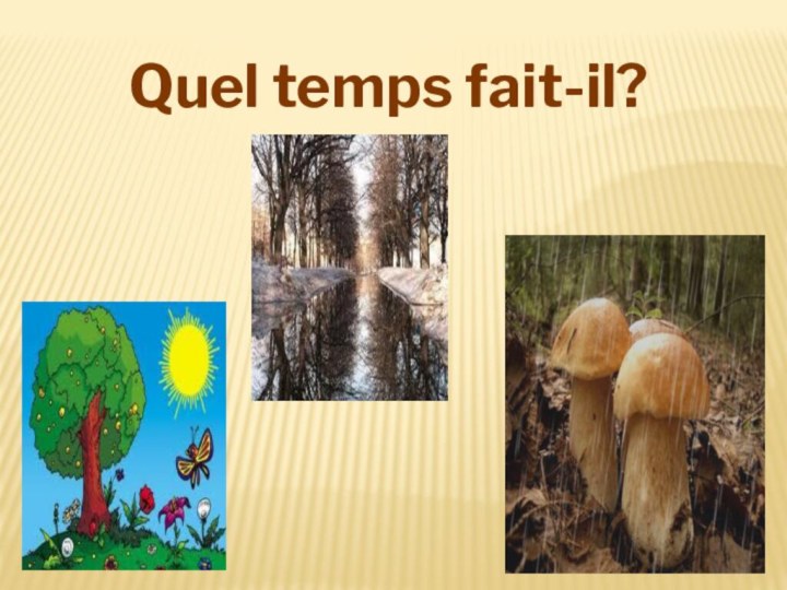 Quel temps fait-il?