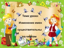Презентация к уроку русского языка на тему: Изменение имен существительных по числам