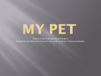 Презентация к проекту по английскому языку My favourite pet Черезова Александра, Подтынова Александра, Кобленко Надежды