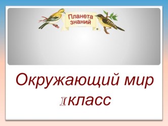 Презентация к уроку Окружающий мир 1 класс Тема:БУДЬ ЗДОРОВ!