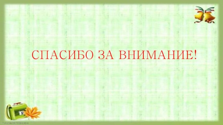 СПАСИБО ЗА ВНИМАНИЕ!