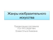 изобразительного искусства Жанры искусства