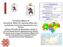 Республика Марий Эл, презентация по географии