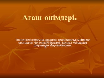 ПРЕЗЕНТАЦИЯ Ағаш өңдеу құралдарымен жұмыс