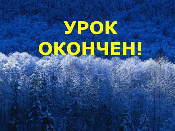 Урок окончен!