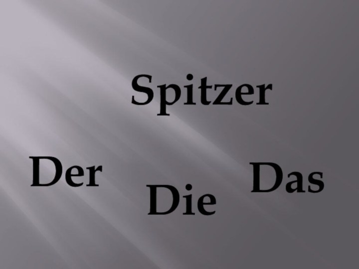 SpitzerDerDieDas