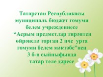 Презентация по татарскому языку на тему Исем (3 класс)