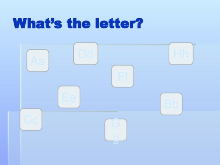 What’s the letter?AaGgDdCcBbEeFfHh