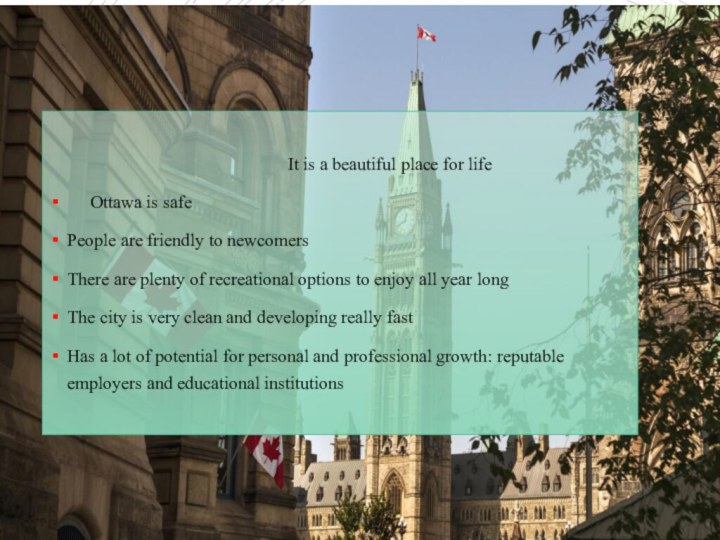 “Why I choose Ottawa”