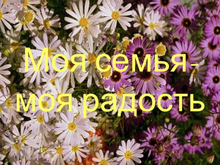 Моя семья- моя радость