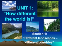 Презентация по английскому языку на тему Разные страны - разные пейзажи (10 класс)