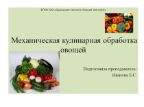 Механическая кулинарная обработка овощей, способы нарезки