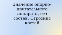 Презентация по биологии на тему Значение опорно-двигательного аппарата (8 класс)