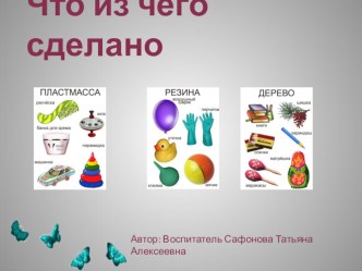 Презентация что из чего сделано