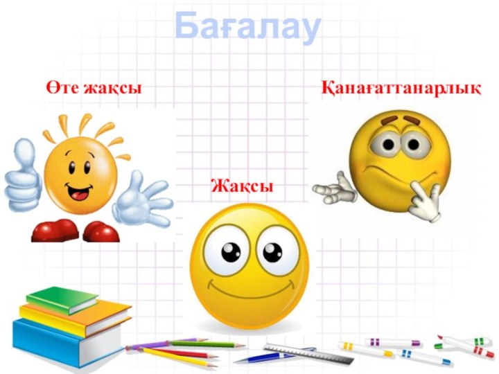 Өте жақсыЖақсы Қанағаттанарлық Бағалау