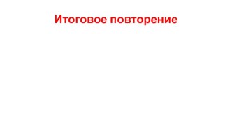 Обобщение и систематизация основных понятий курса. 11 класс