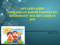 Организация образовательной работы по правовому воспитанию В ДОУ