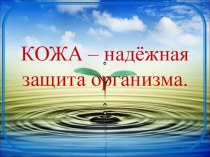 Презентация по окружающему миру КОЖА – надёжная защита организма. 3 класс