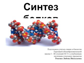 Презентация по биологии на тему Биосинтез белка (10 класс)