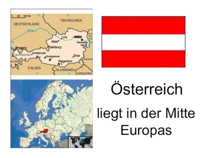 Österreich liegt in der Mitte Europas