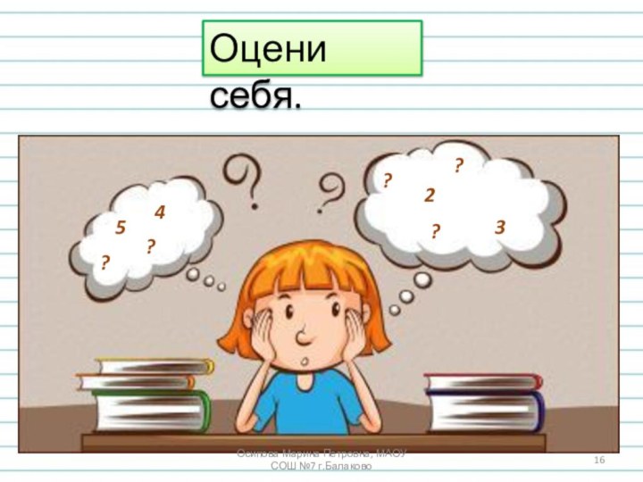 534????2?Оцени себя.Осипова Марина Петровна, МАОУ СОШ №7 г.Балаково