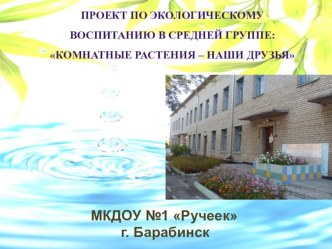 Проект по экологическому воспитанию в средней группе: Комнатные растения – наши друзья