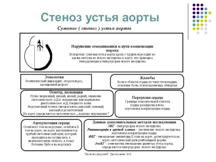 Приобретенные пороки сердца схема