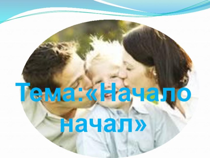 Тема:«Начало   начал»