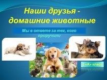 Презентация по окружающему миру Наши друзья - домашние животные (3 класс).