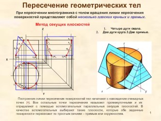 Презентация по инженерной графике на тему Пересечение геометрических тел