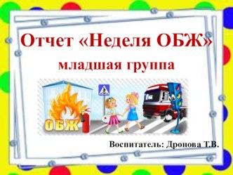 Отчет по ОБЖ младшая группа