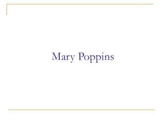 Викторина по английскому языку Mary Poppins