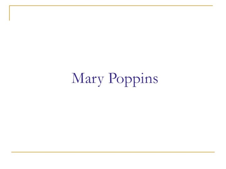 Mary Poppins