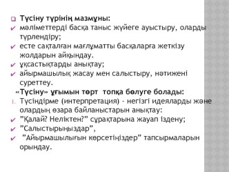 Презентация: Блум таксономиясын сабаққа жоспарлау