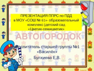 Презентация предметно пространственной развивающей среды по правилам дорожной безопасности